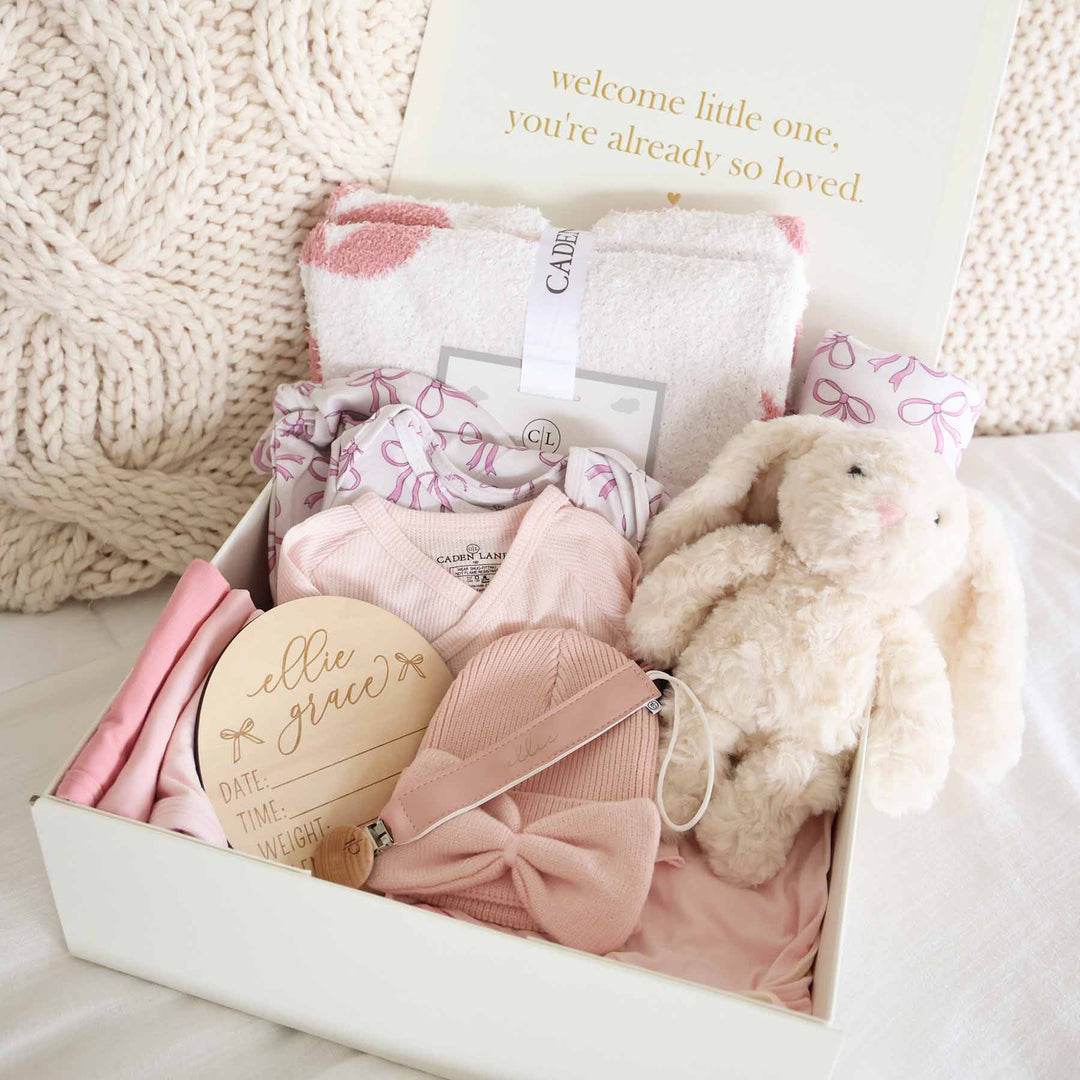 Premium - bow baby shower gift box bundle 
