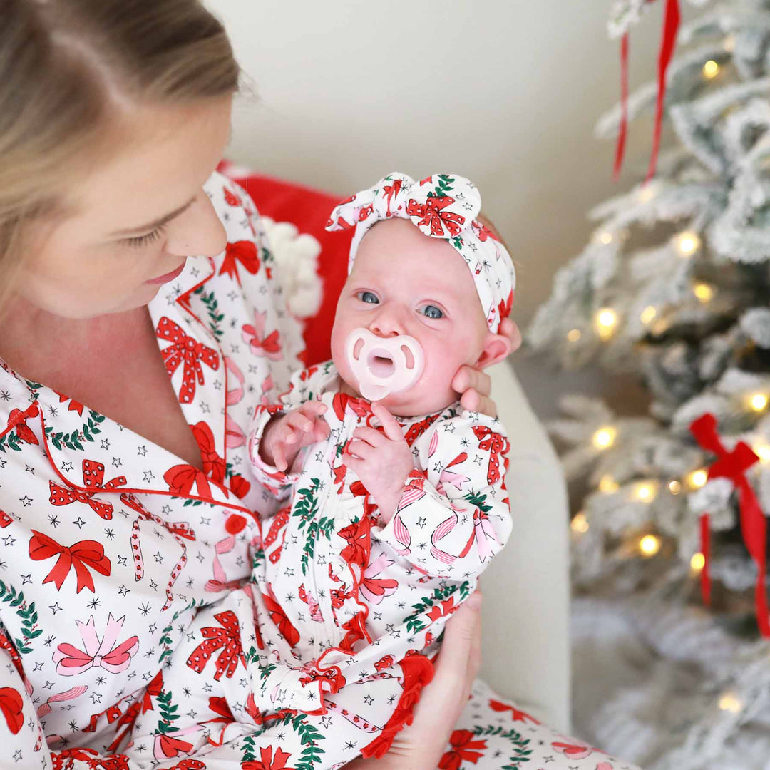 baby bow headwrap for christmas with bows 