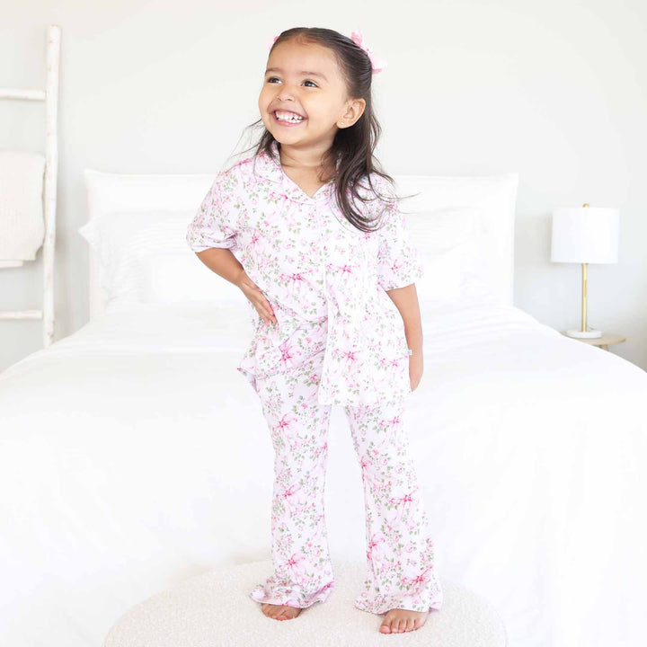 bows in bloom two piece lounge set for girls 