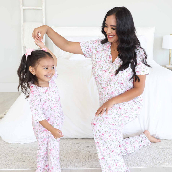 bows in bloom mom and daughter matching lounge sets 