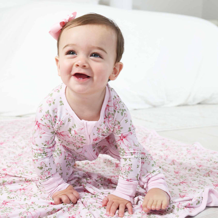 bows in blooms convertible pajama romper 