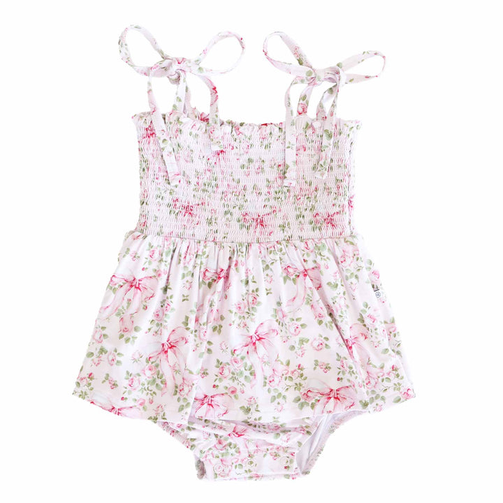 flower and bow spaghetti strap bodysuit 