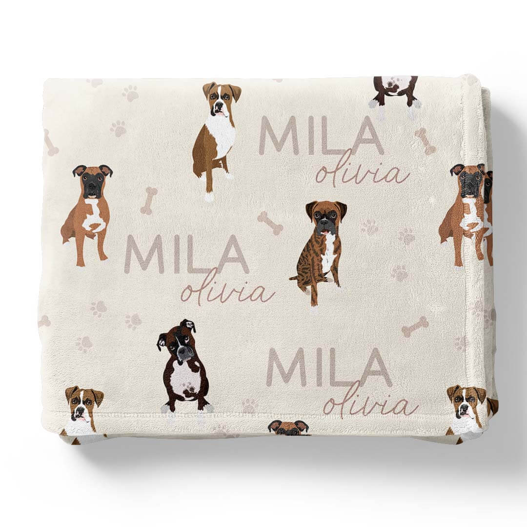 personalized kids blanket with boxers neutral 