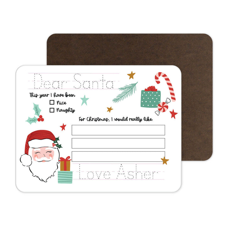 christmas list personalized whiteboard 