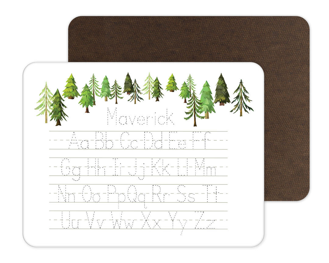 alphabet whiteboard personalized forest themed 