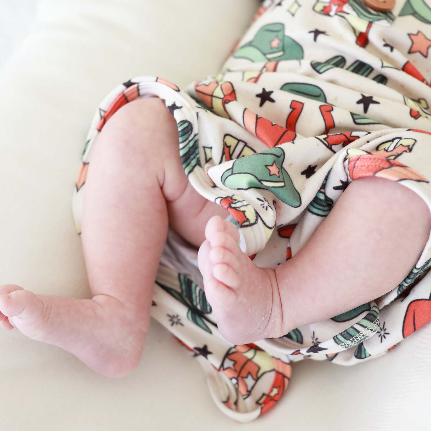 cowboy baby knot gown