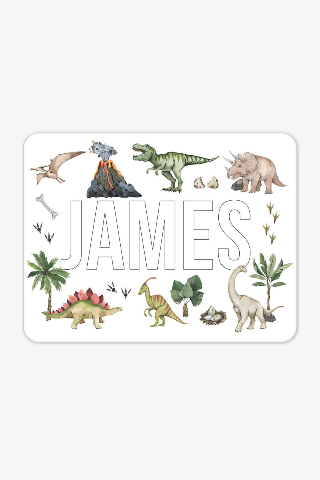 Kids Personalized Whiteboard | Dino Tracks