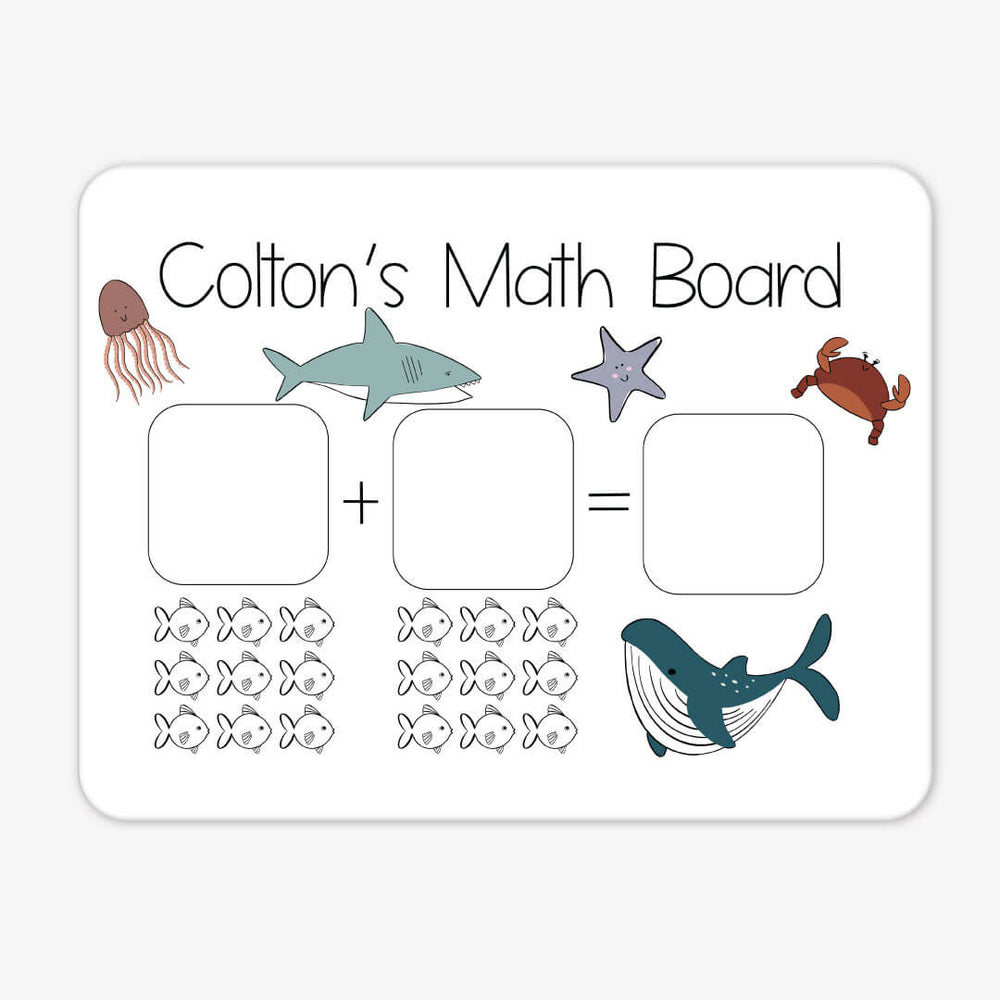 sea math whiteboard personalized 