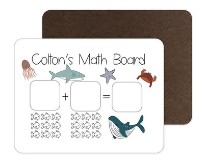 whiteboard with ocean animals personalized 