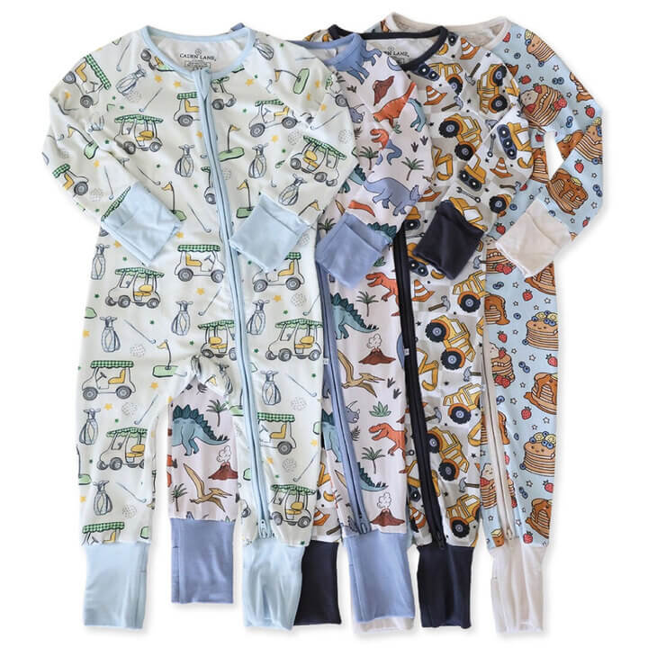 Convertible Zip Rompers for Boys*