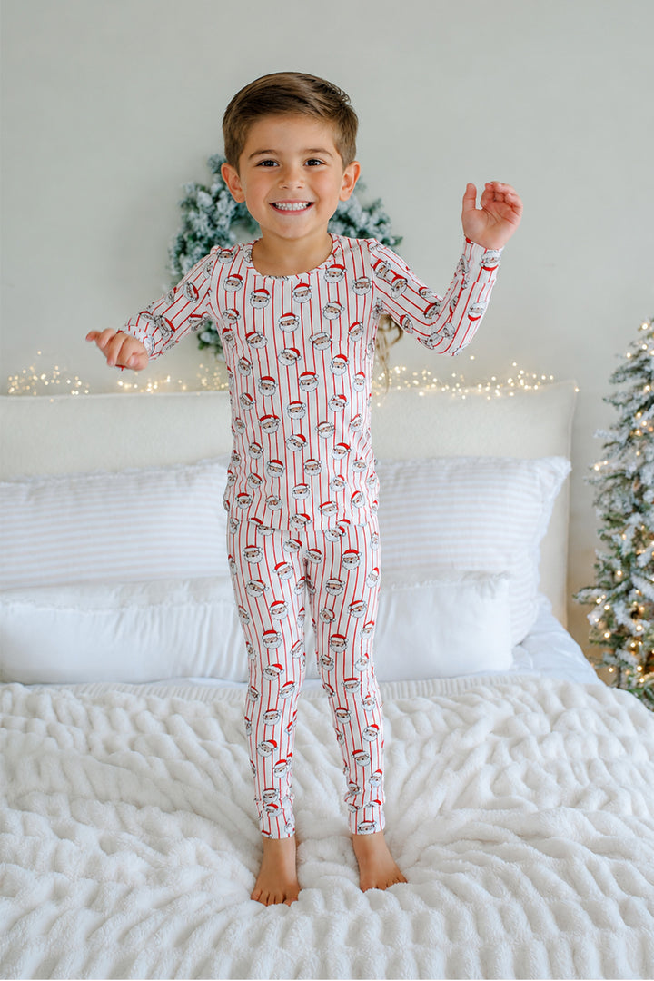Christmas Bamboo Waffle Two-Piece Pajama Set | Holly & Jolly