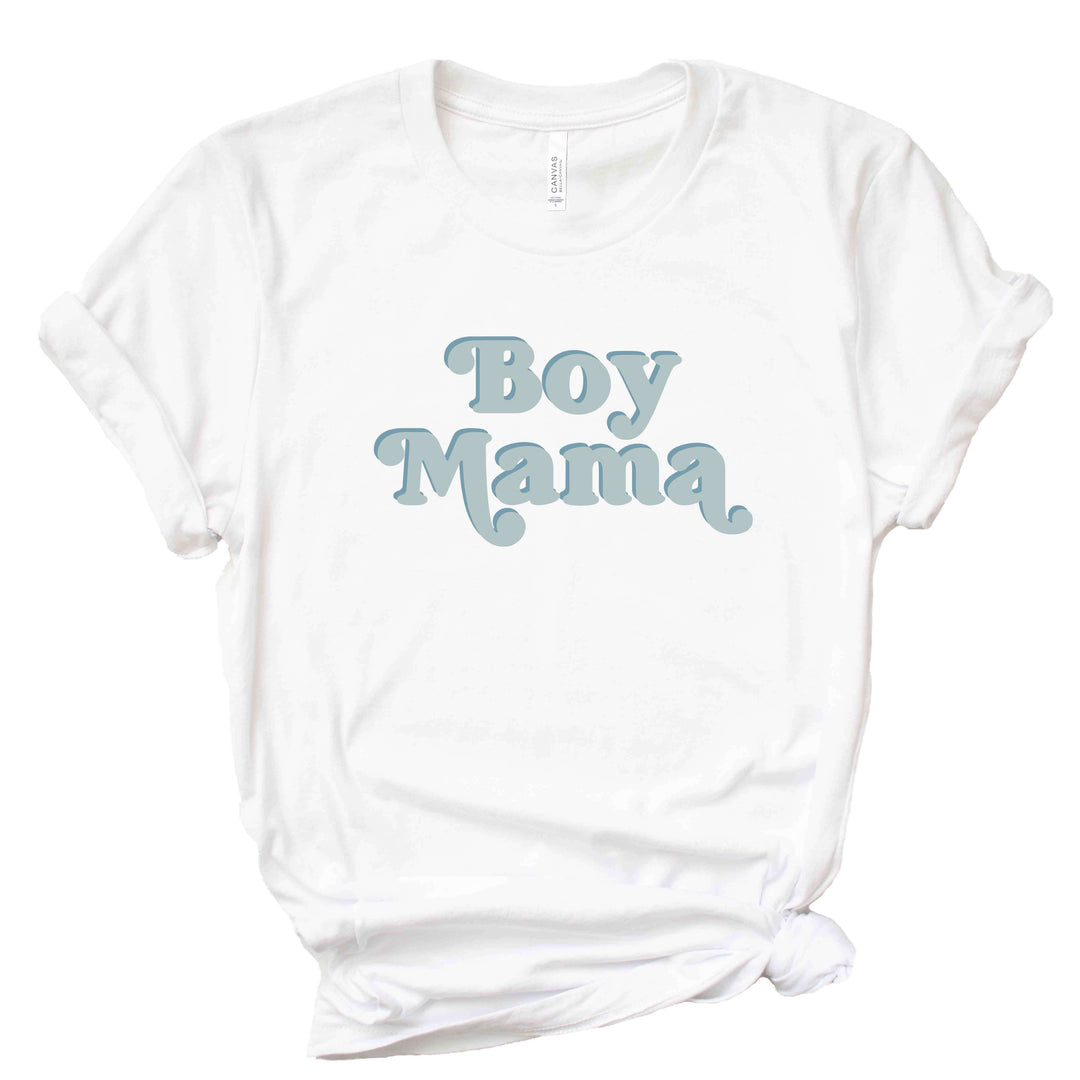 boy mama graphic tee white 