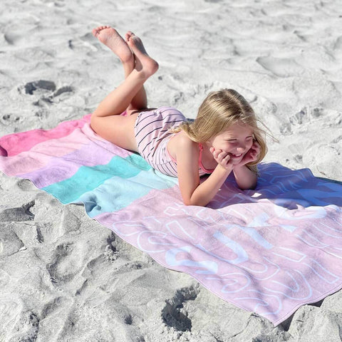 All Boy Gradient Personalized Kids Beach Towel