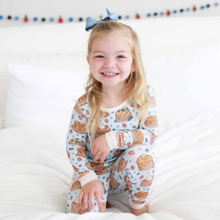 brunch buddies two piece pajama set for kids