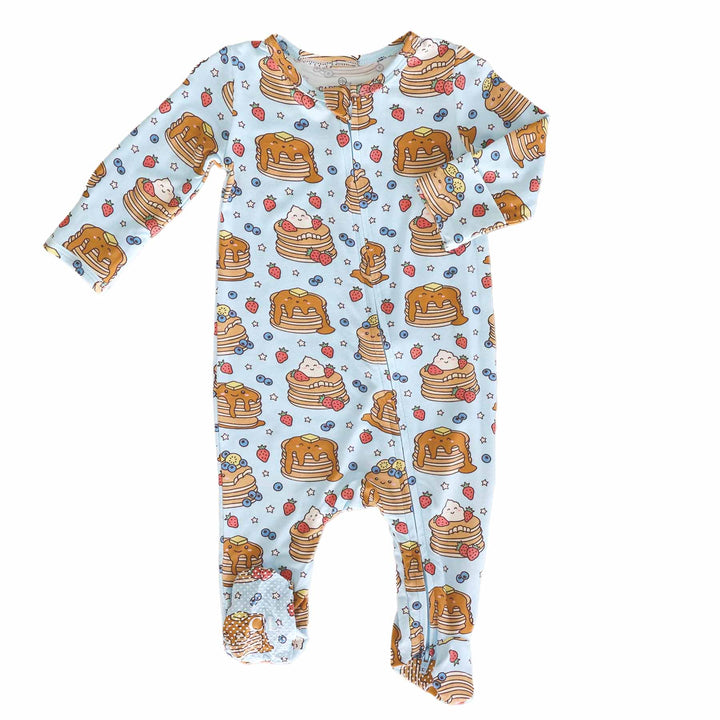 pancake baby zipper footie