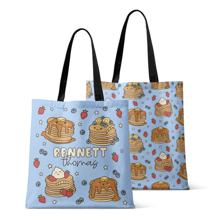 pancake personalized tote bag for kids