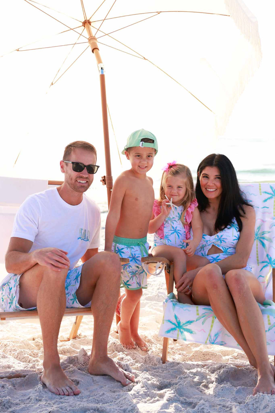 blue lagoon family matching swimsuits 