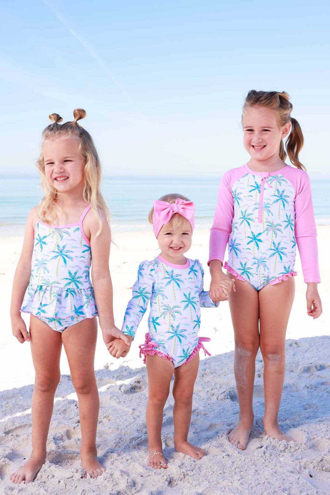 blue lagoon matching swimsuits for girls 