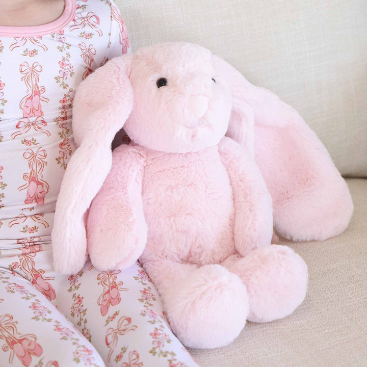 light pink plush stuffed bunny for babies 