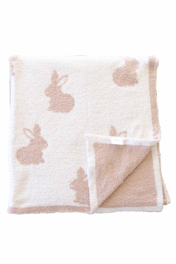 bunny foo foo neutral easter cuddlelane blanket 