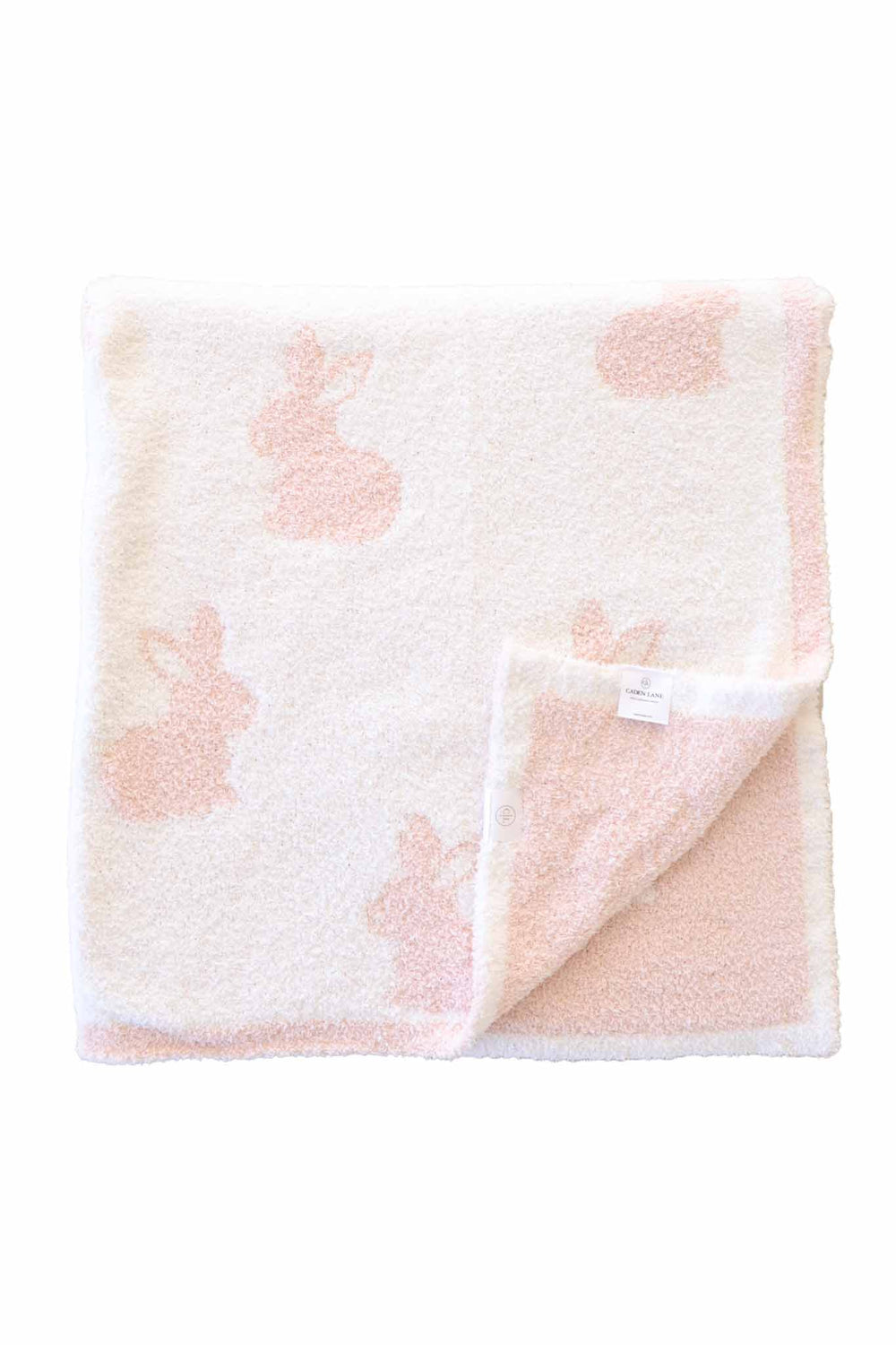 pink and white bunny cuddlelane blanket 