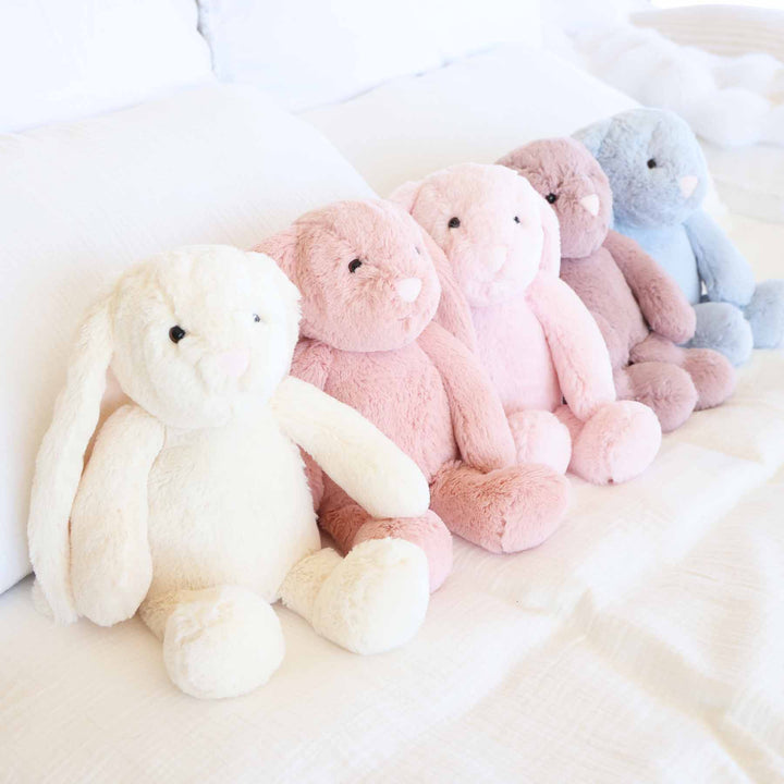 pastel colored rabbit stuffed animal for kids 