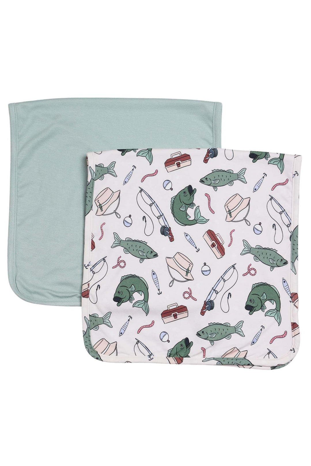 off the hook 2pc burp cloth set