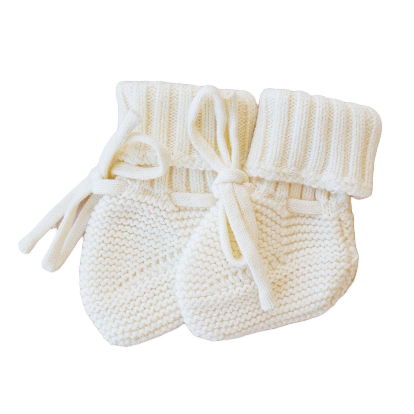 buttercream knit baby booties 