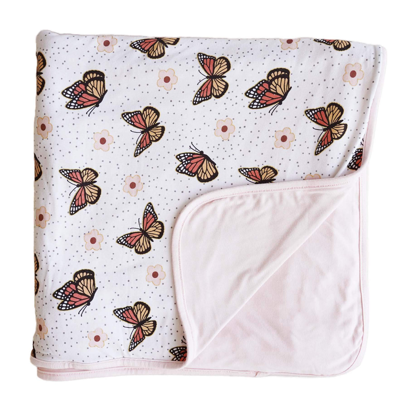 double sided bamboo blanket butterlfy kisses 