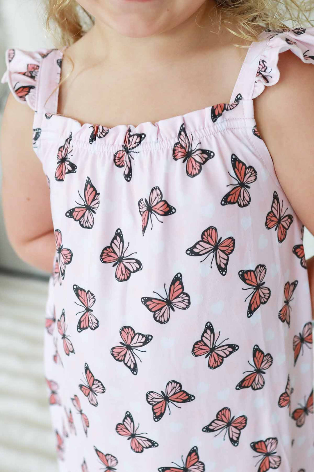 Full Length Ruffle Nightgown in Butterfly Dreams Caden Lane