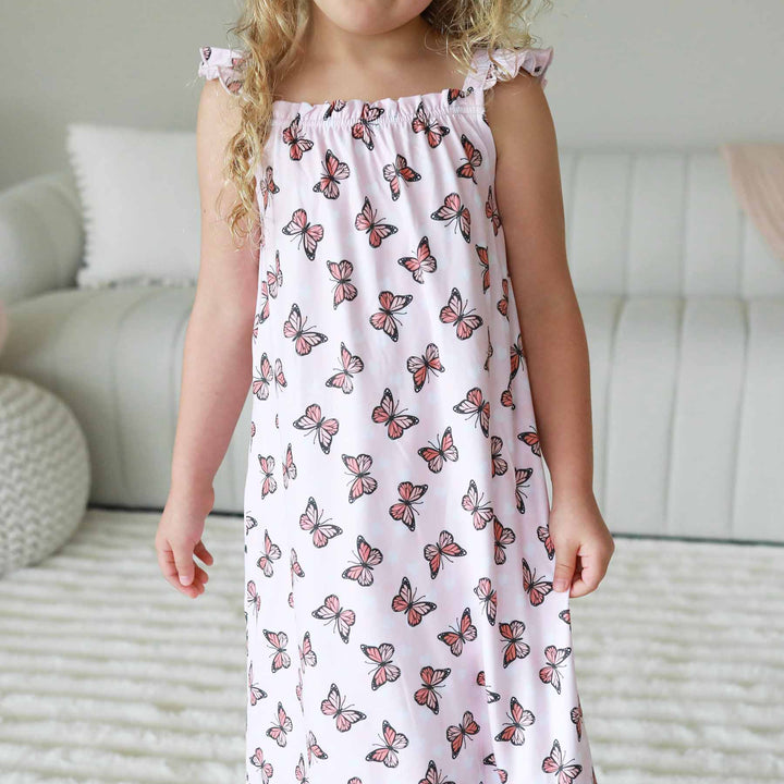 butterfly full length nightgown for kids 