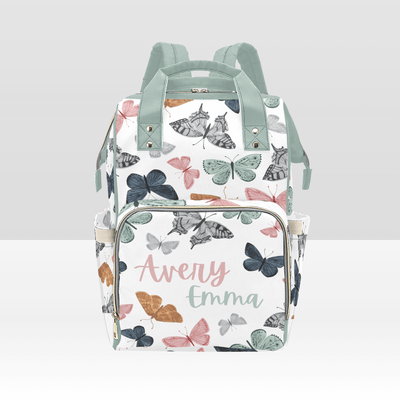 butterfly personalized diaper bag backpack