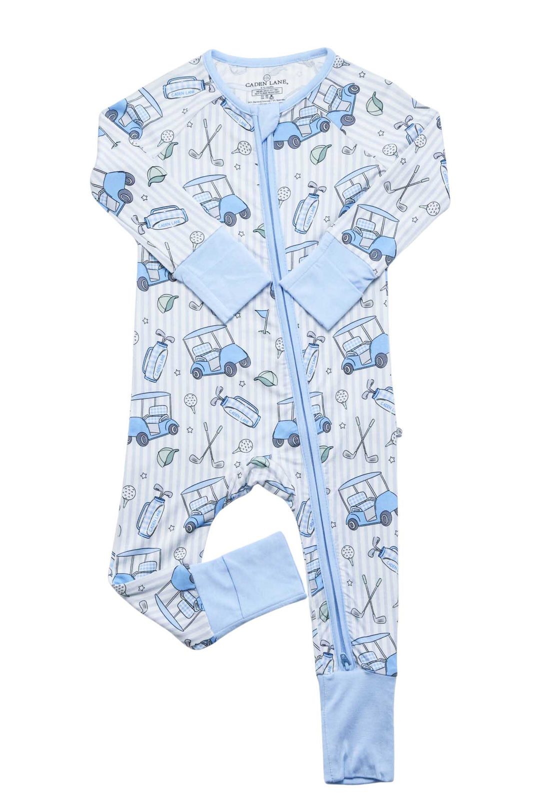 caddie crew blue convertible zip romper