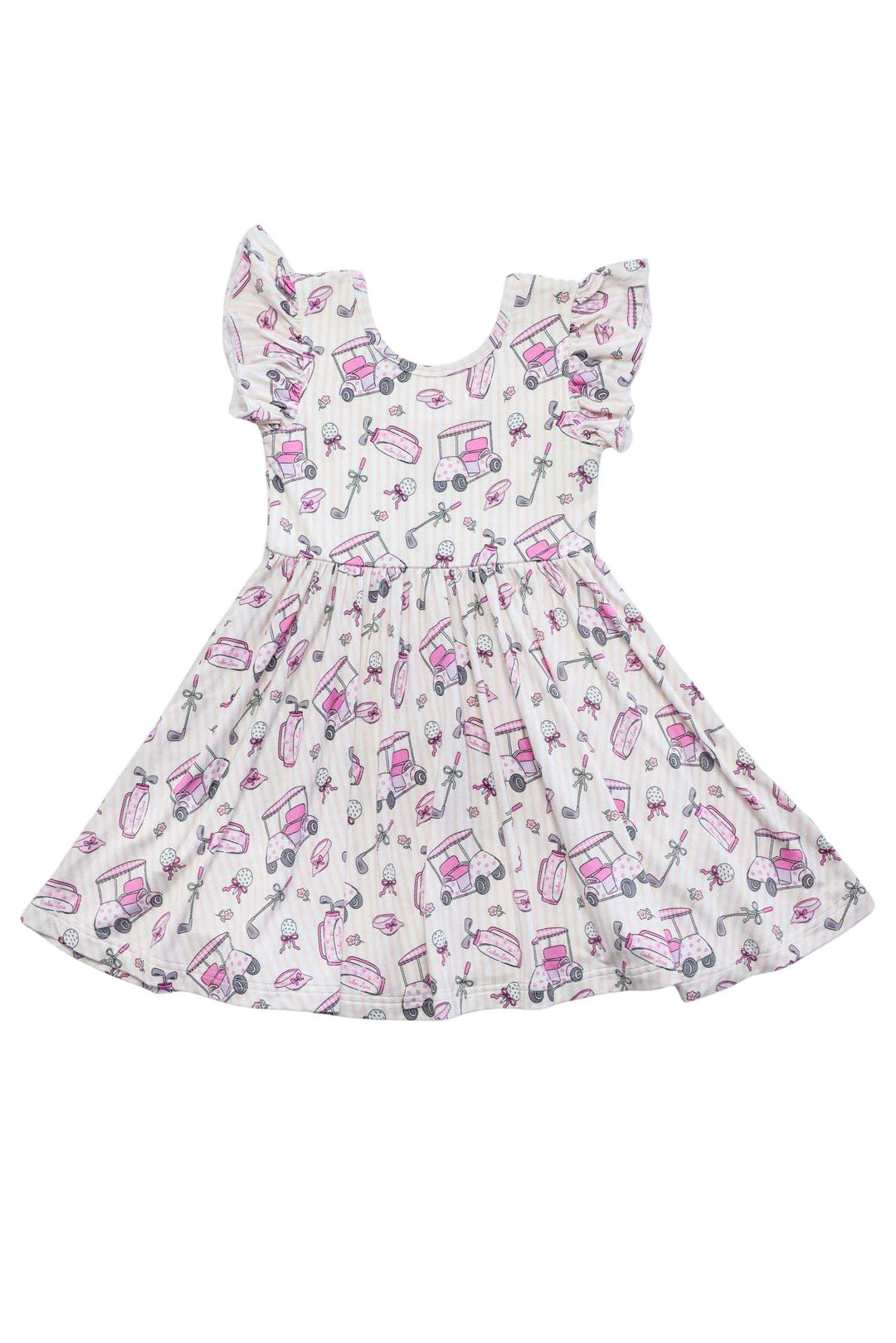 Ruffle Twirl Dress | Caddie Crew Pink