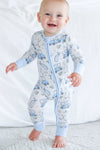 Convertible Zip Romper | Caddie Crew Blue