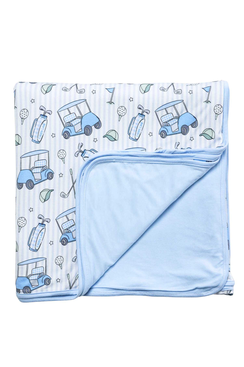 caddie crew blue double sided bamboo blanket