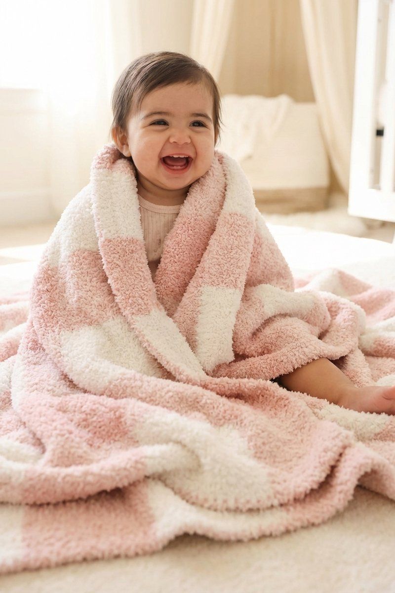 Caden Lane CuddleLane™ Luxe Blankets | Rose Stripe — Baby Bamboo Apparel