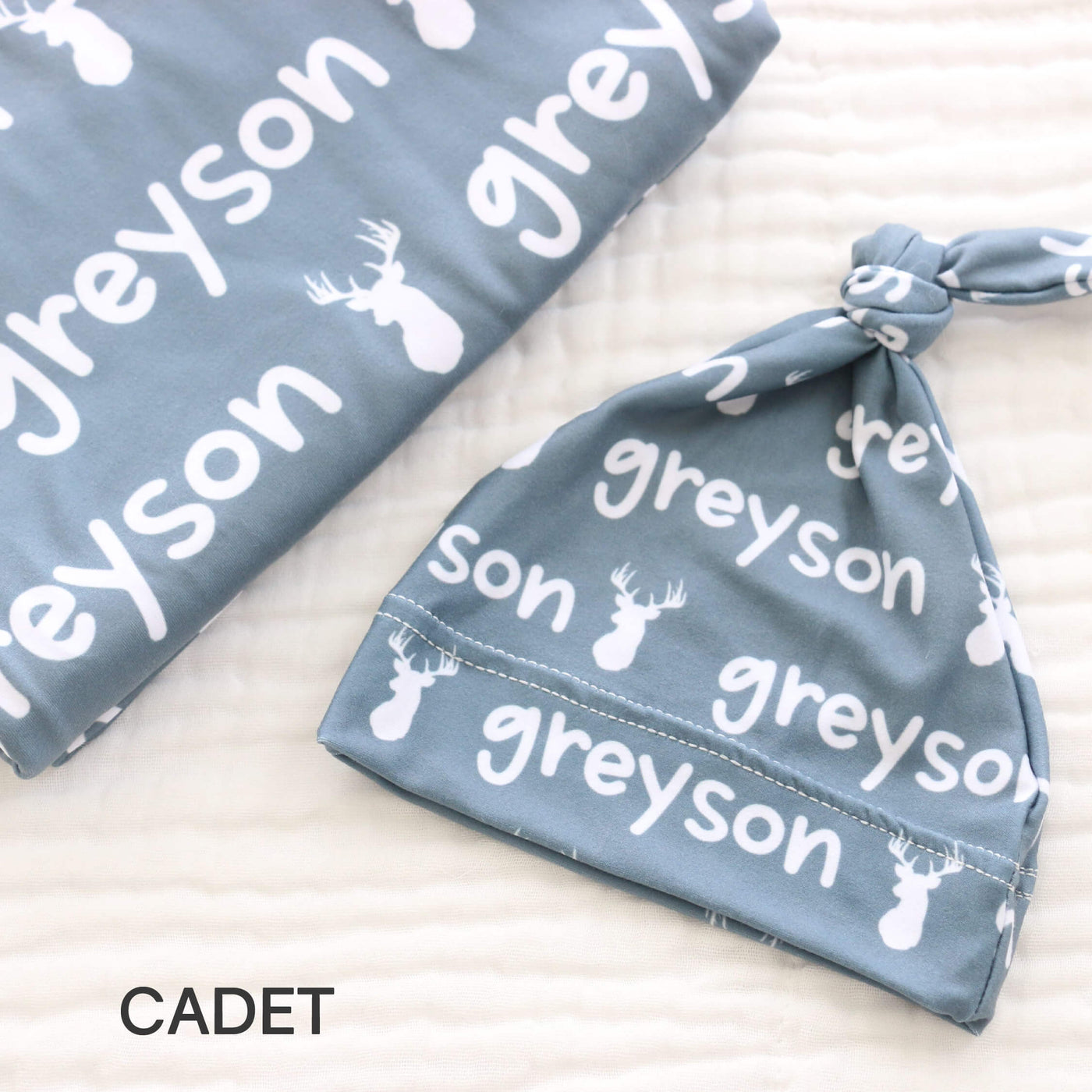 graphic blues personalized swaddle 