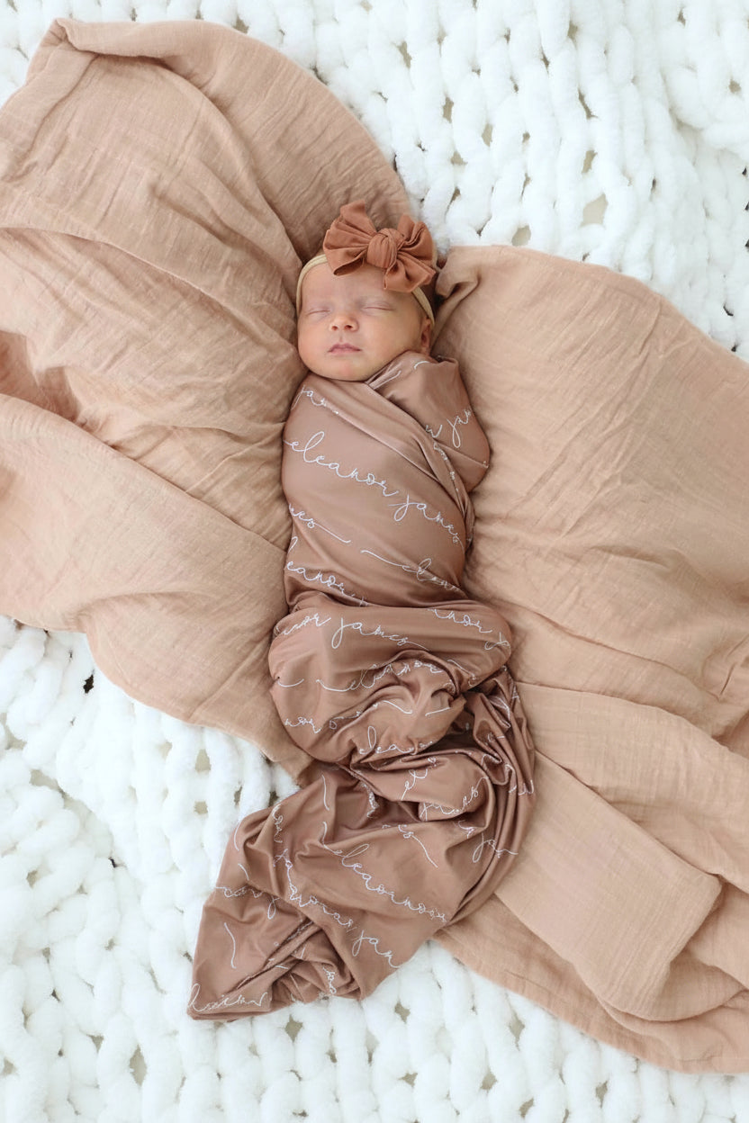 Personalized Baby Name Swaddle Blanket