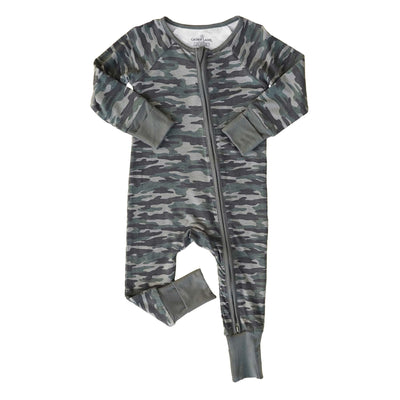 camo printed romper for babies 