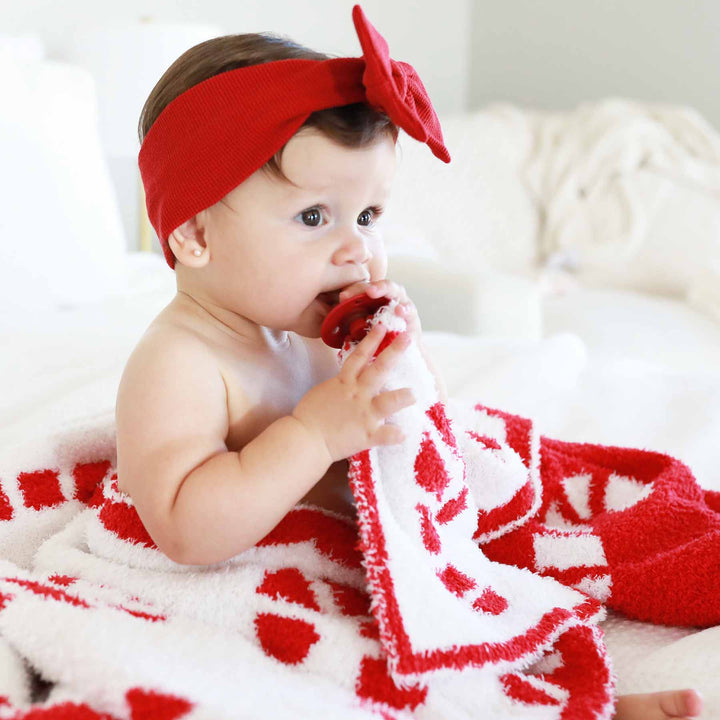 reversible candy cane christmas lovey for babies 