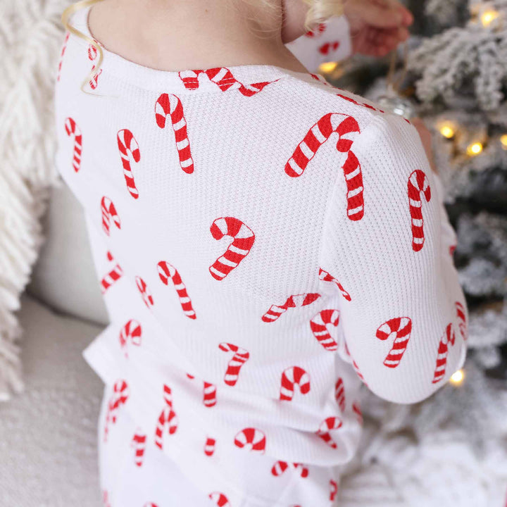 gender neutral christmas pajamas with candy canes