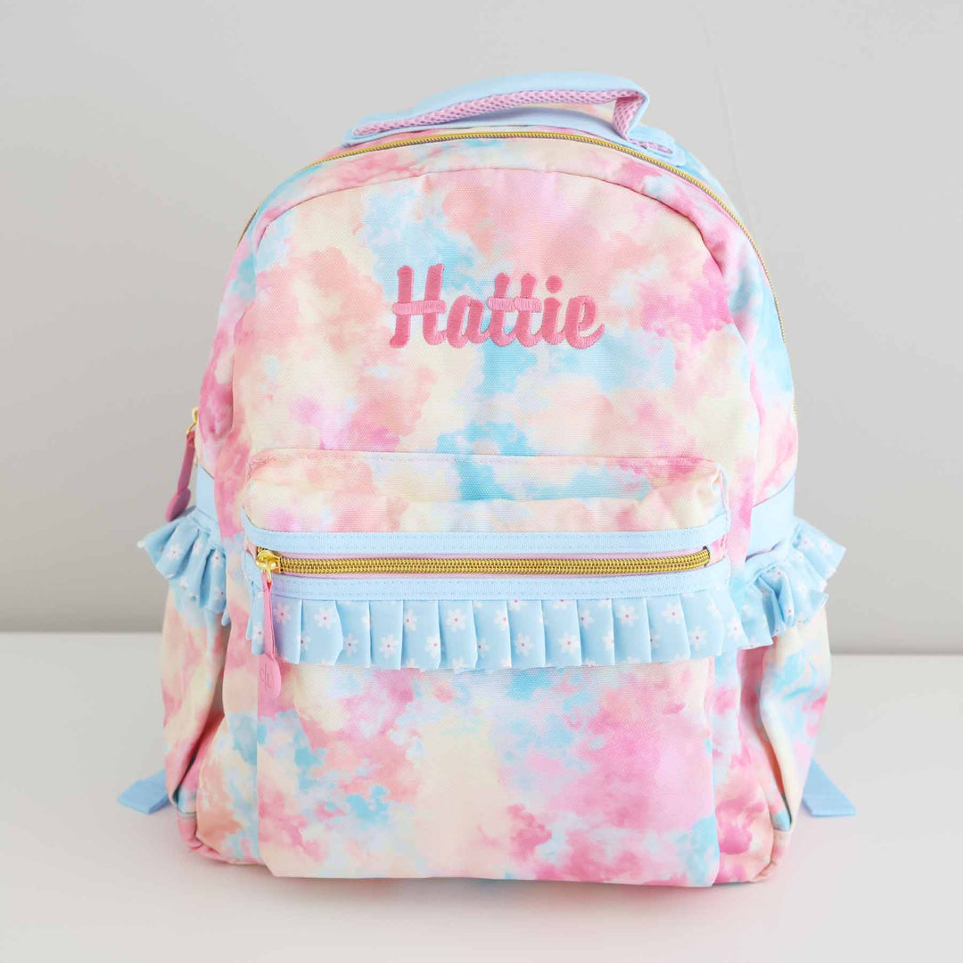 candy clouds embroidered backpack