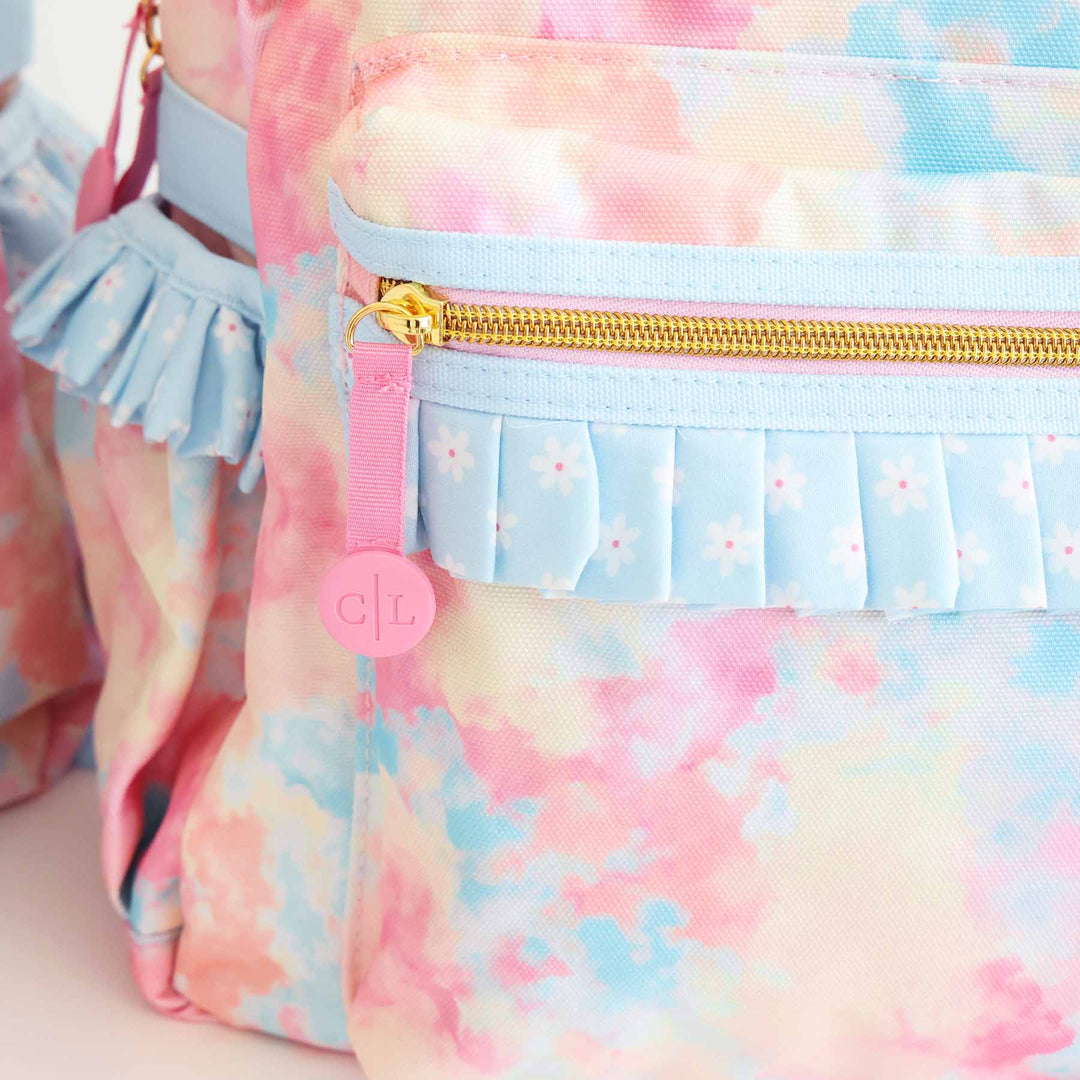 candy clouds tie dye backpack for girls 