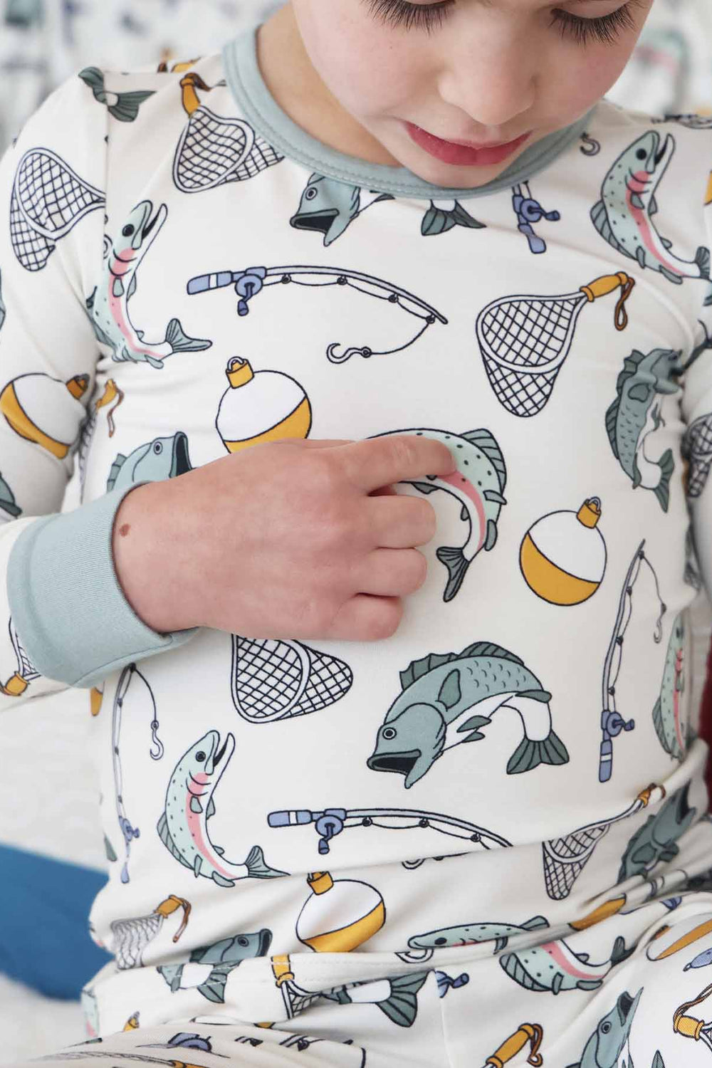 fishing pole boys pajamas 