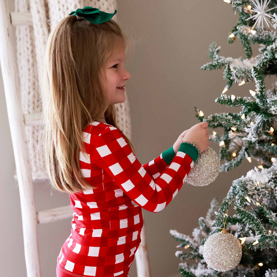 checking it twice two piece pajama set for kids christmas pjs 