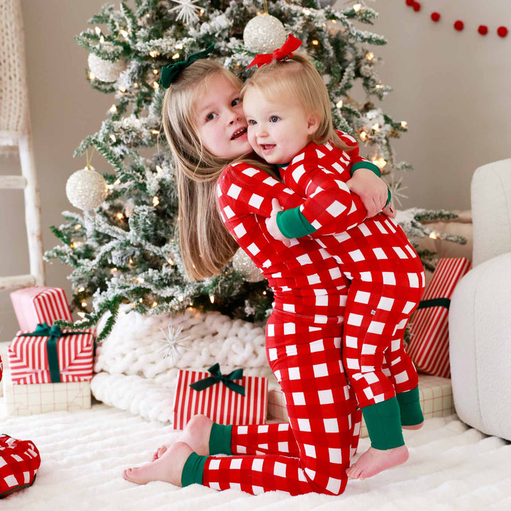 checking it twice christmas sibling matching pajamas 