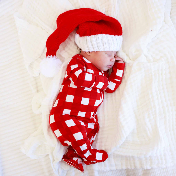 checking it twice zipper footie