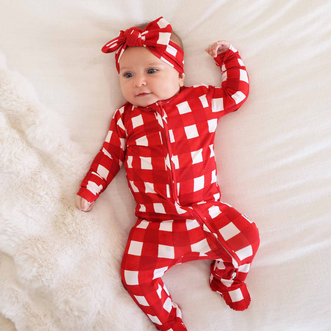 checking it twice baby zipper footie gender neutral