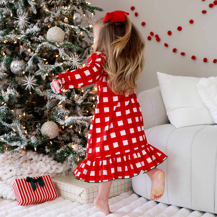 checking it twice full length christmas nightgown with long sleeves 